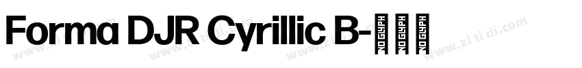 Forma DJR Cyrillic B字体转换